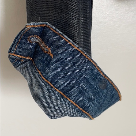 Andrew Mackenzie denim cropped black jacket Sz 38 - Picture 5 of 13